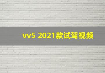 vv5 2021款试驾视频